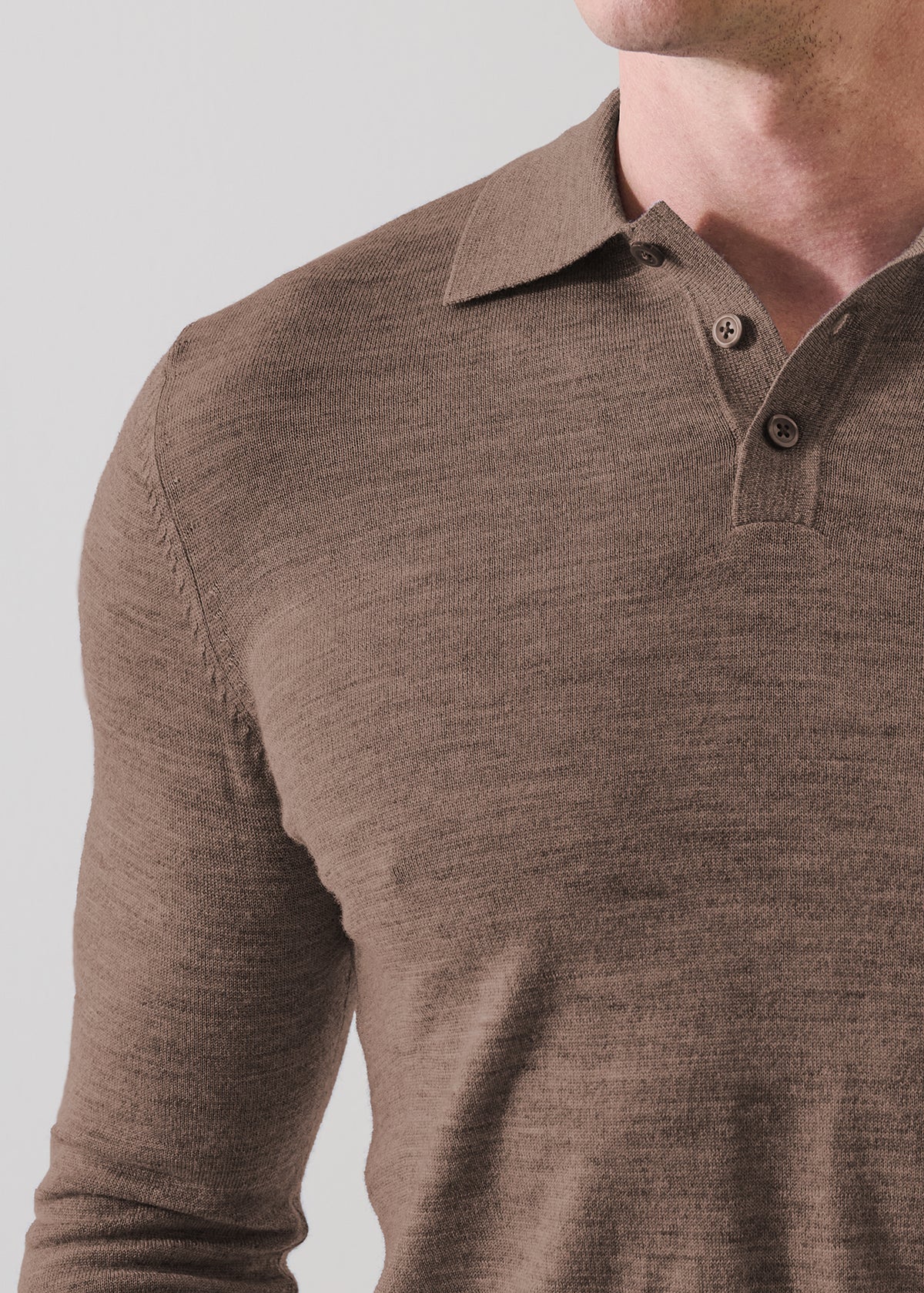 Extra-Fine Merino Button Polo - PATRICK ASSARAF