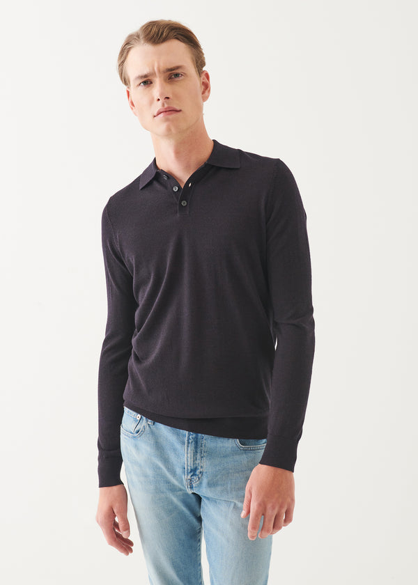 Extra-Fine Merino Button Polo