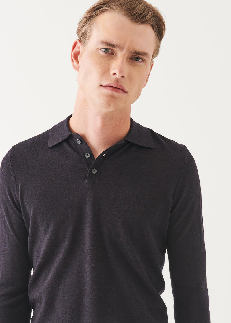 Extra-Fine Merino Button Polo