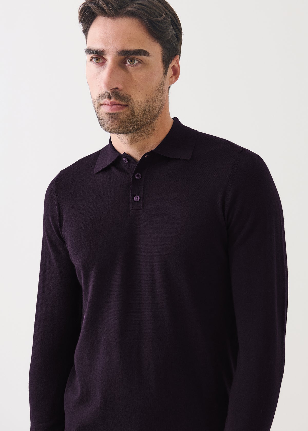 Extra-Fine Merino Button Polo - PATRICK ASSARAF
