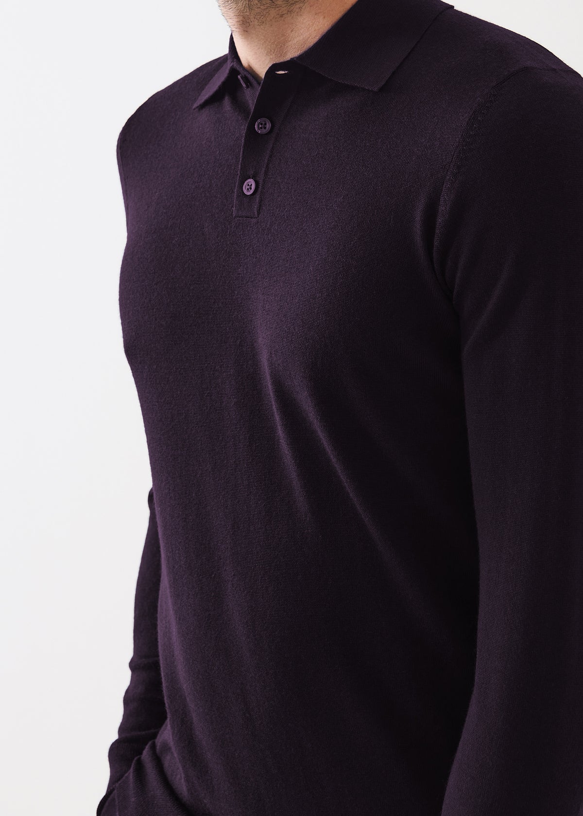 Extra-Fine Merino Button Polo - PATRICK ASSARAF