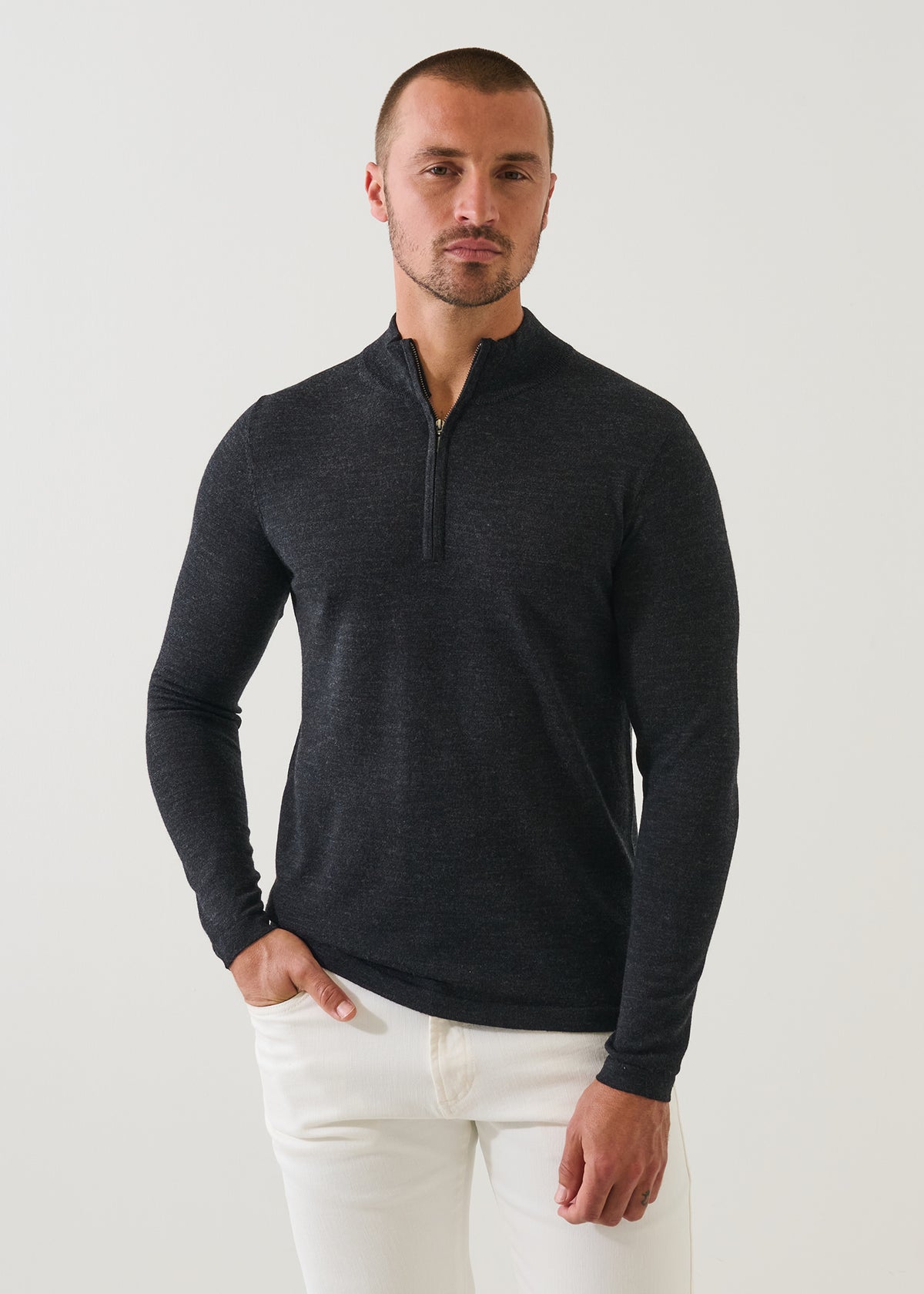 Extra-Fine Merino Quarter Zip - PATRICK ASSARAF