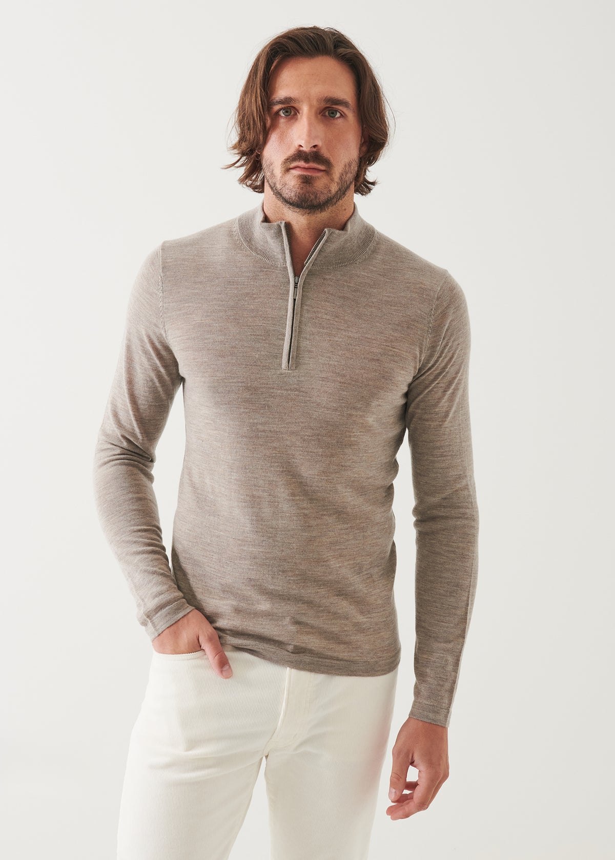Extra-Fine Merino Quarter Zip - PATRICK ASSARAF
