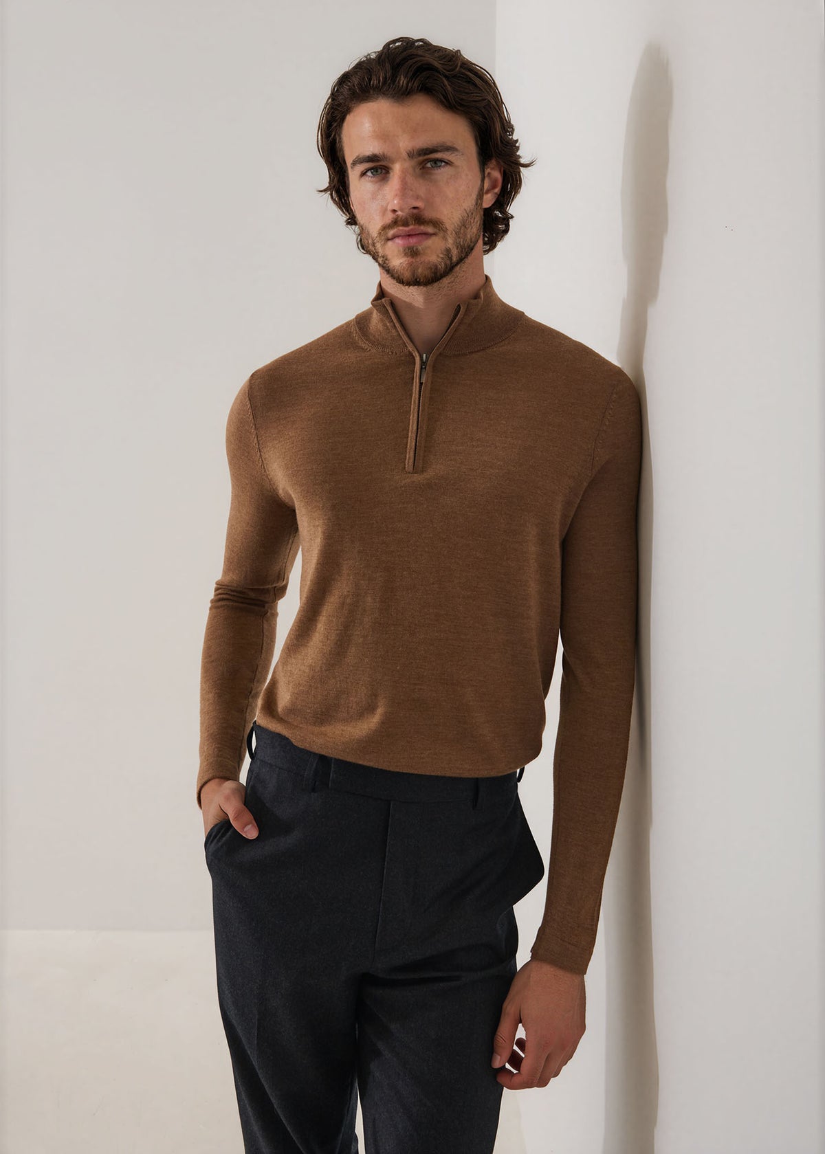 Extra-Fine Merino Quarter Zip - PATRICK ASSARAF