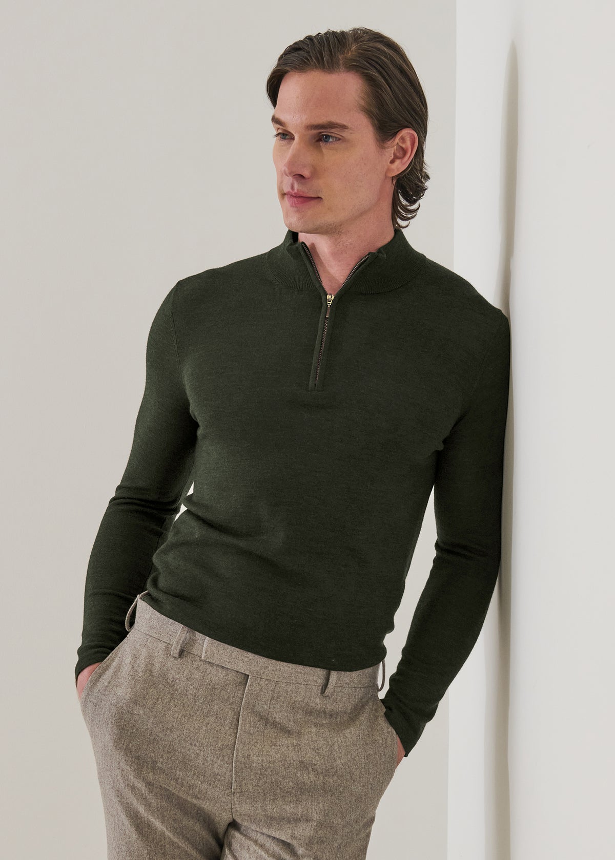 Extra-Fine Merino Quarter Zip - PATRICK ASSARAF