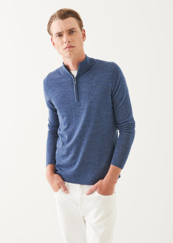 EXTRA-FINE MERINO QUARTER ZIP