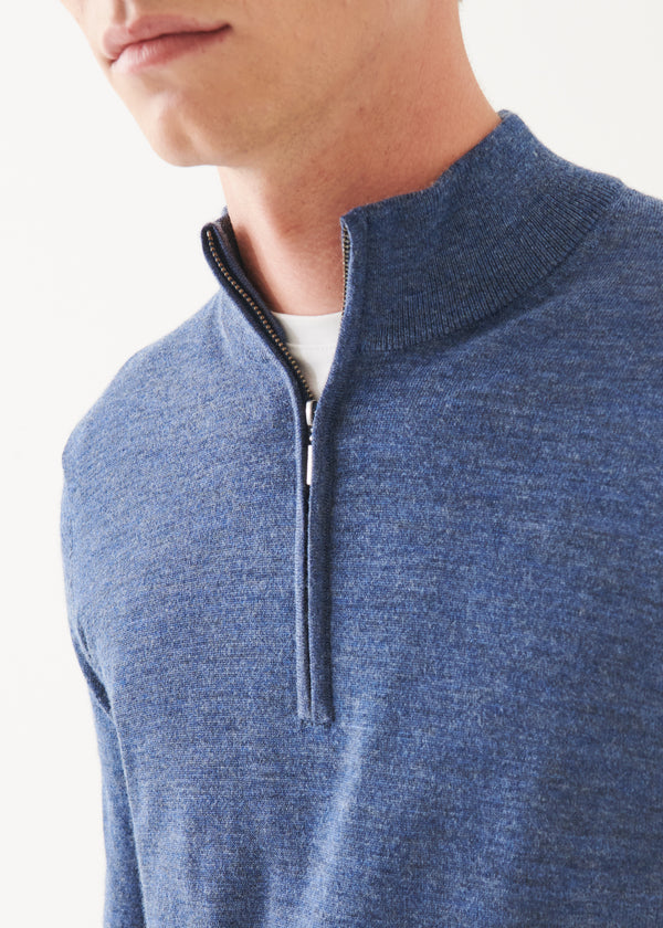 EXTRA-FINE MERINO QUARTER ZIP