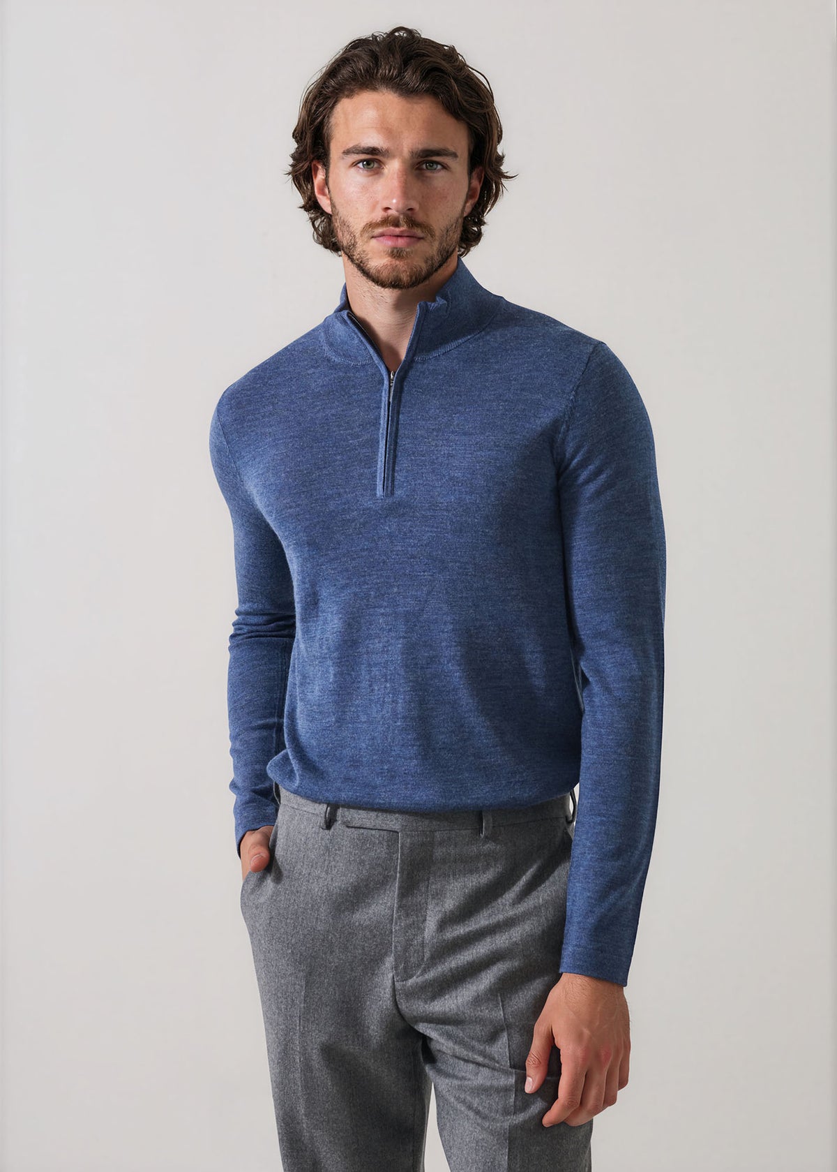 Extra-Fine Merino Quarter Zip - PATRICK ASSARAF