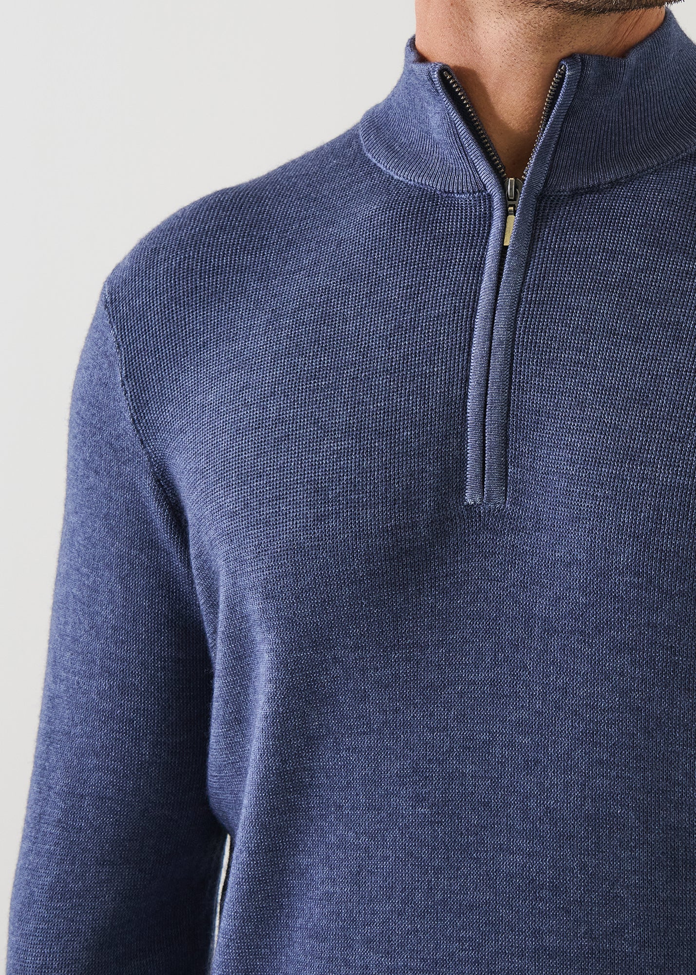 Extra-Fine Merino Vintage Wash Quarter Zip