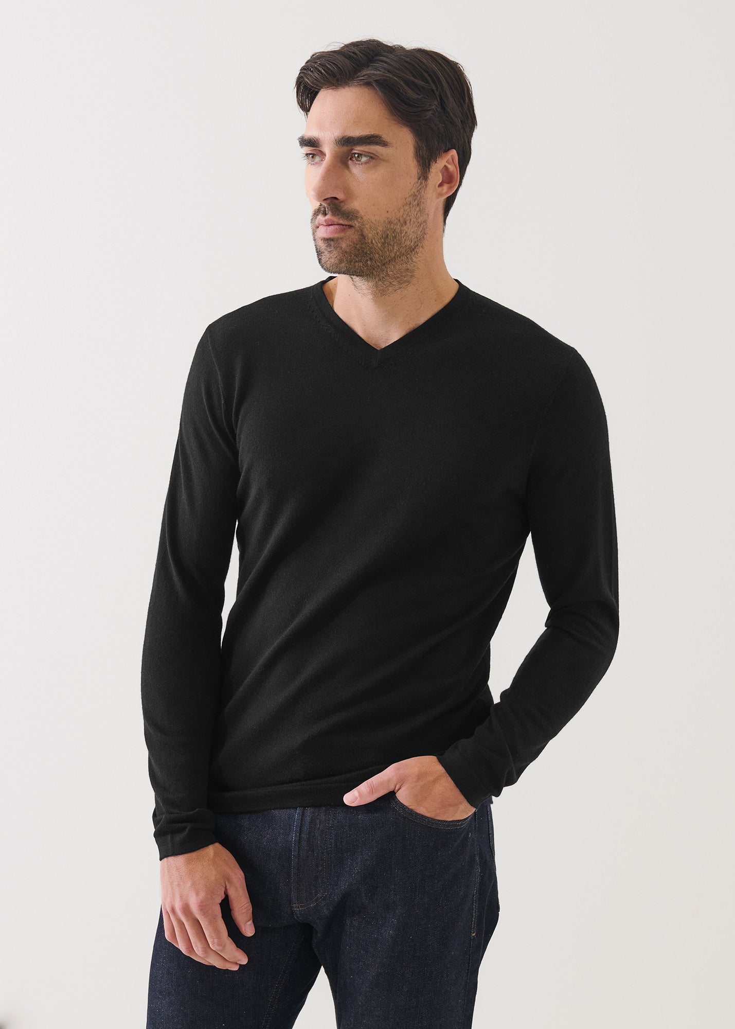 Extra-Fine Merino V-Neck - PATRICK ASSARAF