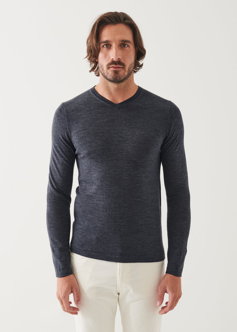 Extra-Fine Merino V-Neck