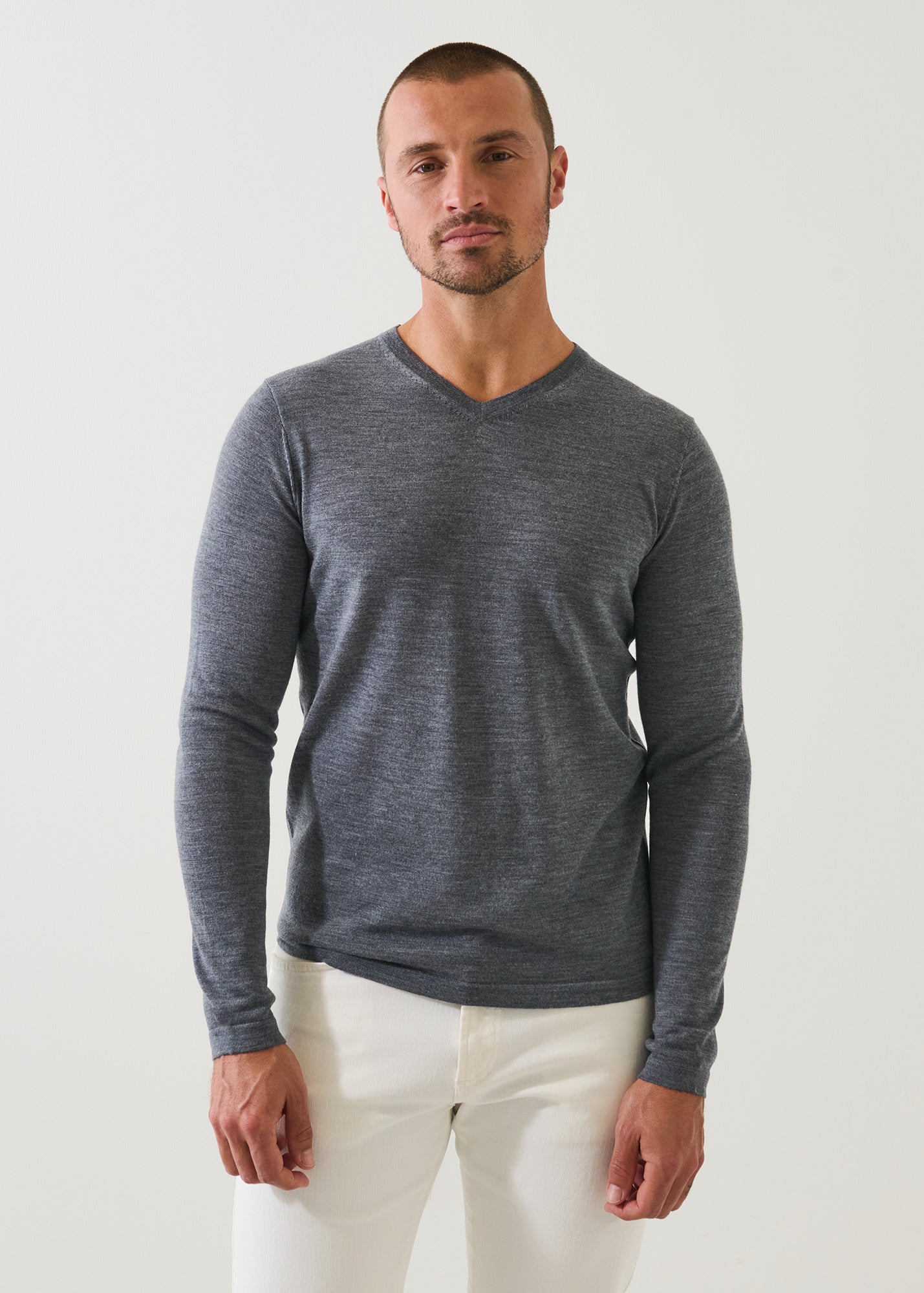 Extra-Fine Merino V-Neck - PATRICK ASSARAF