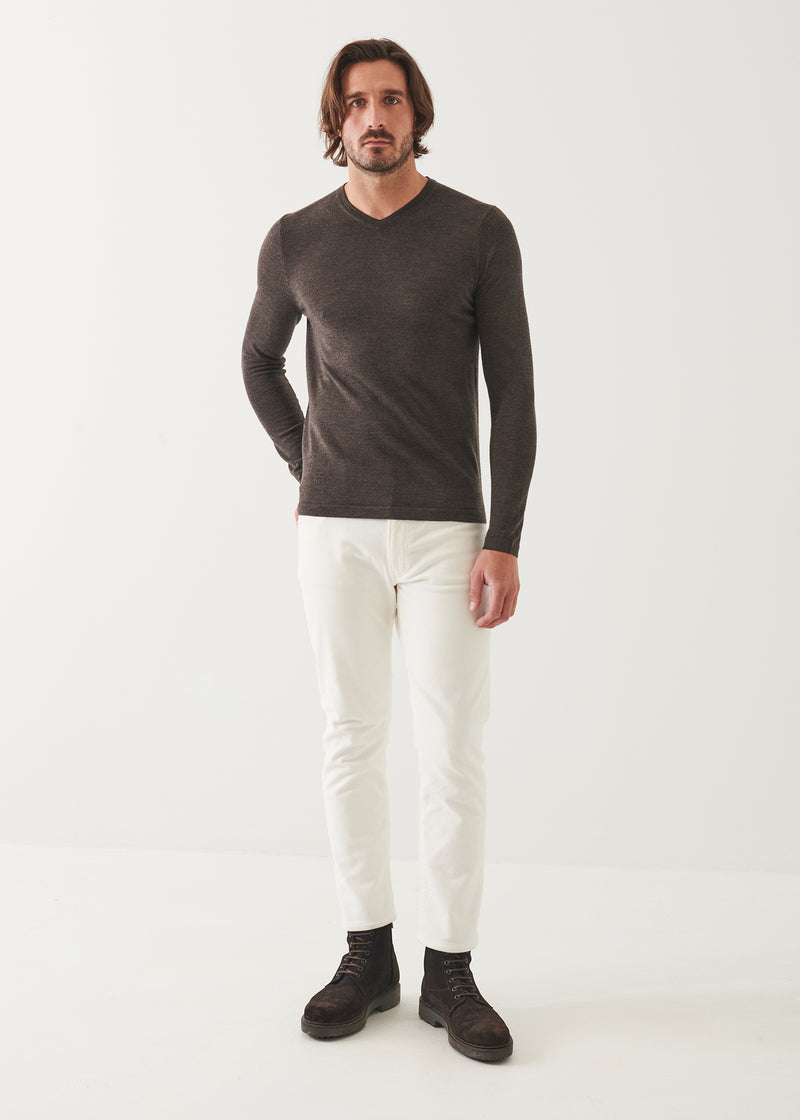 Extra-Fine Merino V-Neck