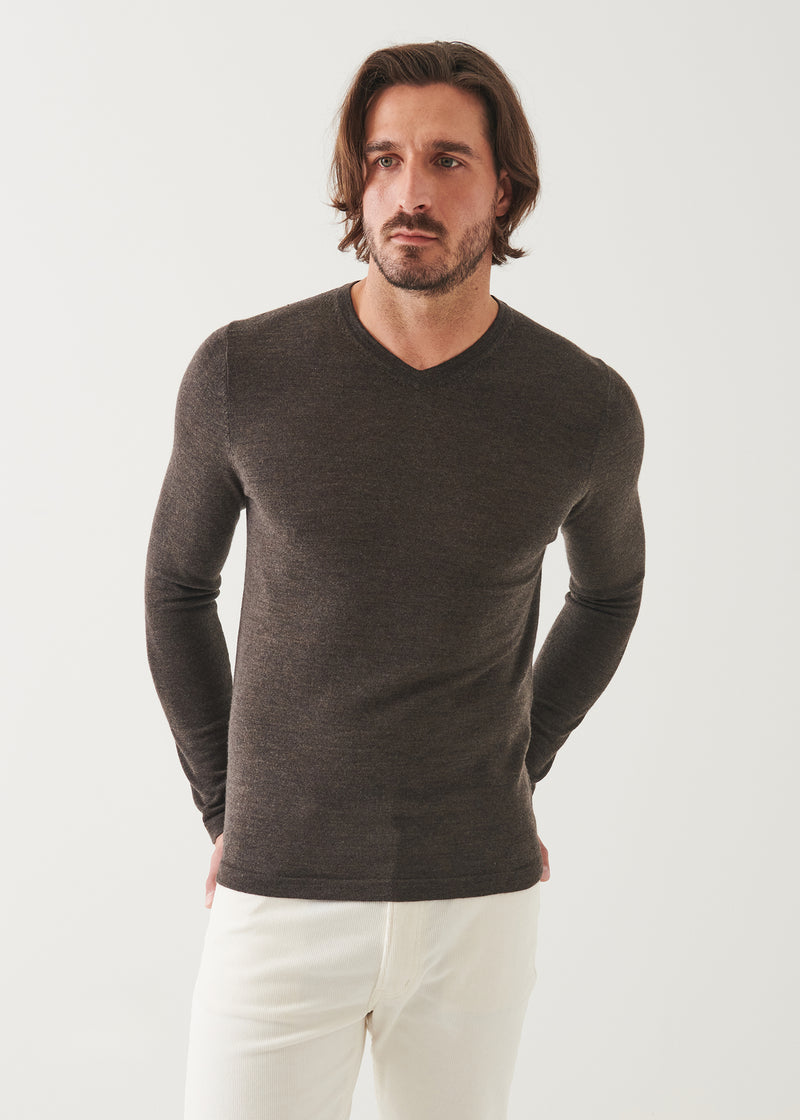 Extra-Fine Merino V-Neck