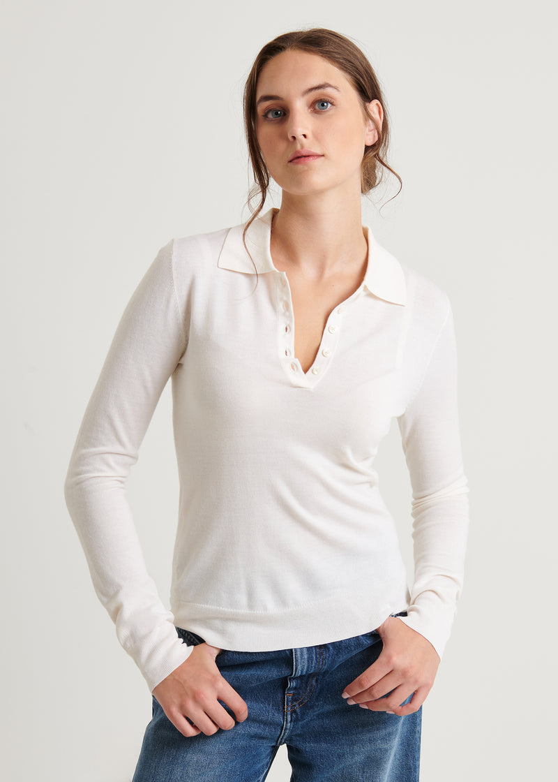 Superfine Merino Fitted Polo