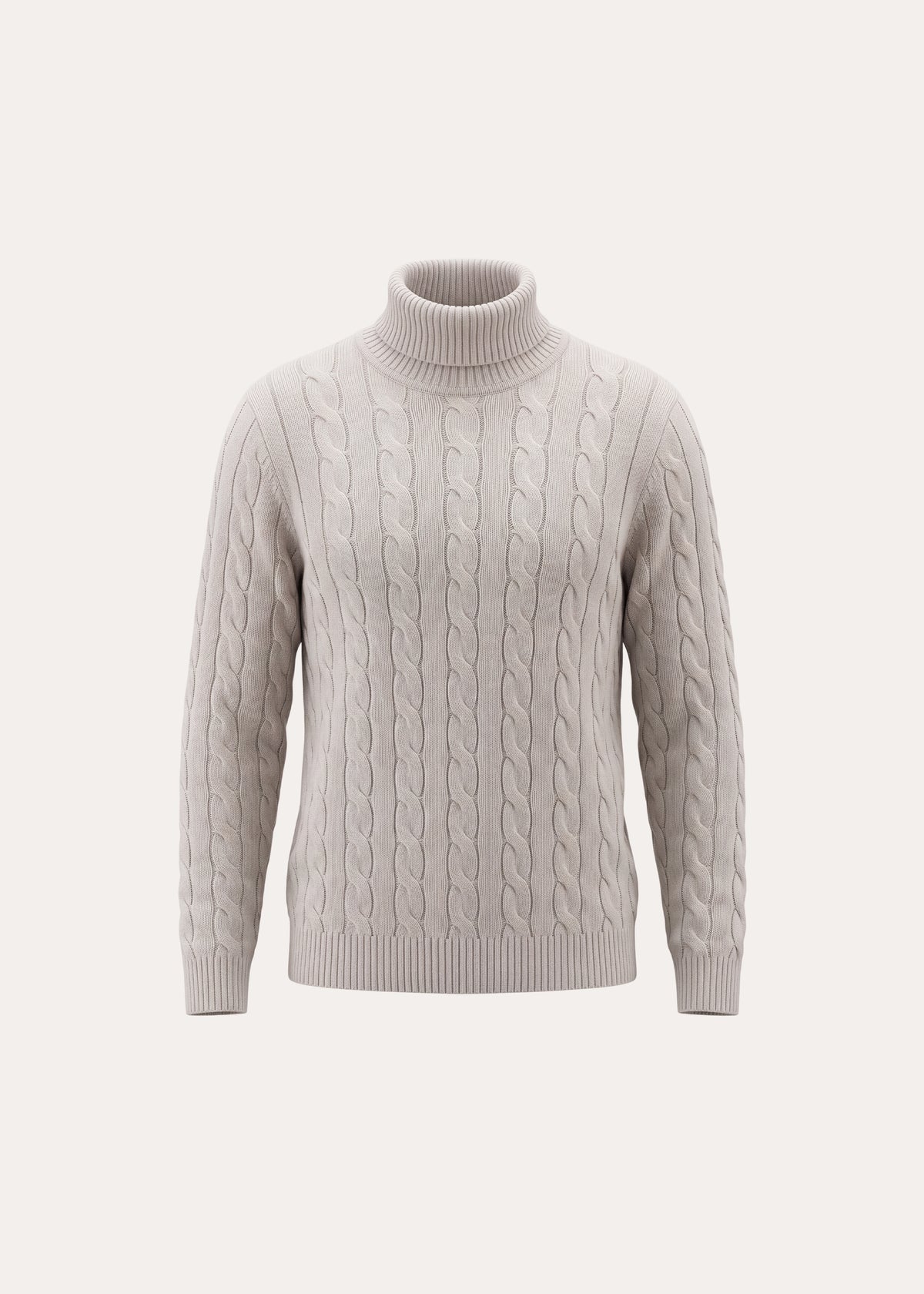 Merino Wool Cable Knit Turtleneck - PATRICK ASSARAF