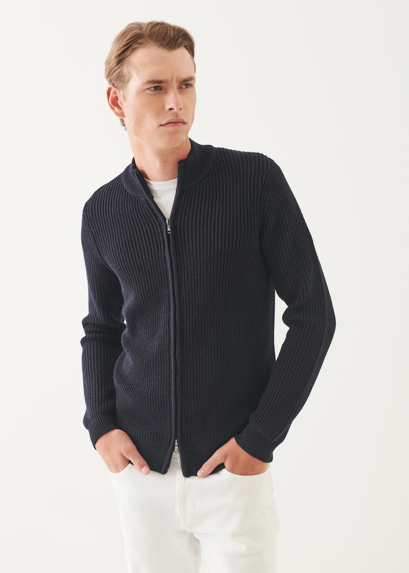 MERINO CARDIGAN STITCH FULL ZIP