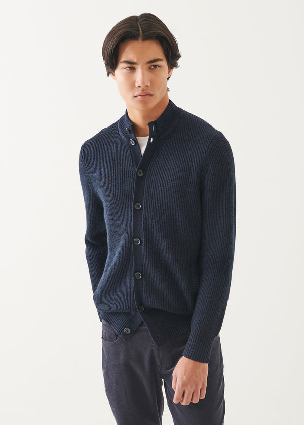 MERINO BUTTON FRONT CARDIGAN