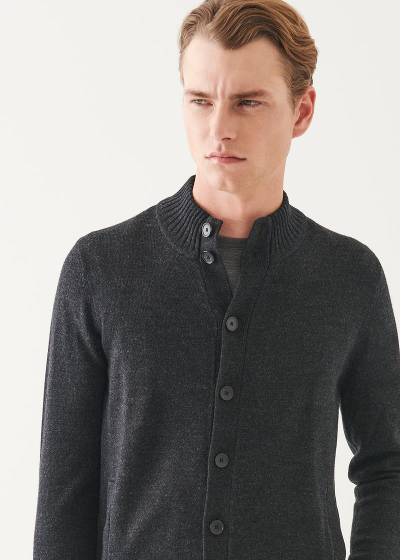 MERINO BUTTON FRONT CARDIGAN