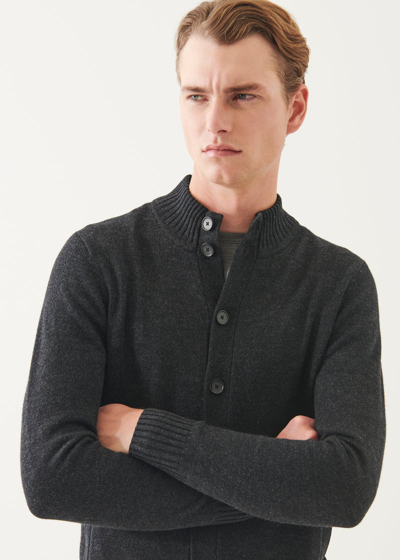 MERINO BUTTON FRONT CARDIGAN