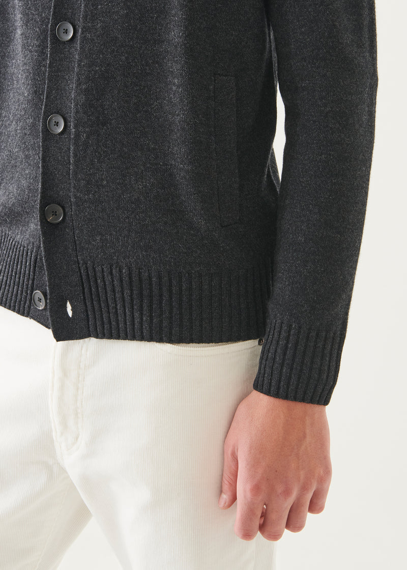 MERINO BUTTON FRONT CARDIGAN