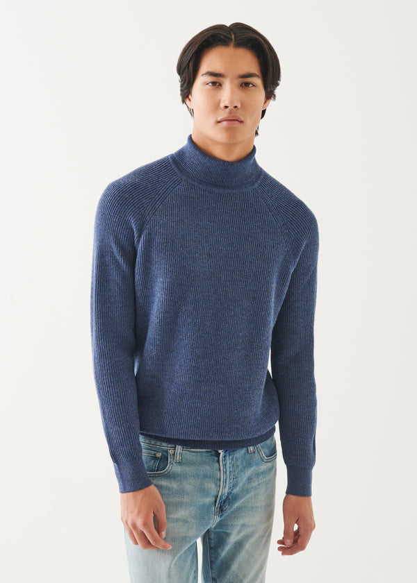 MERINO RIBBED TURTLENECK