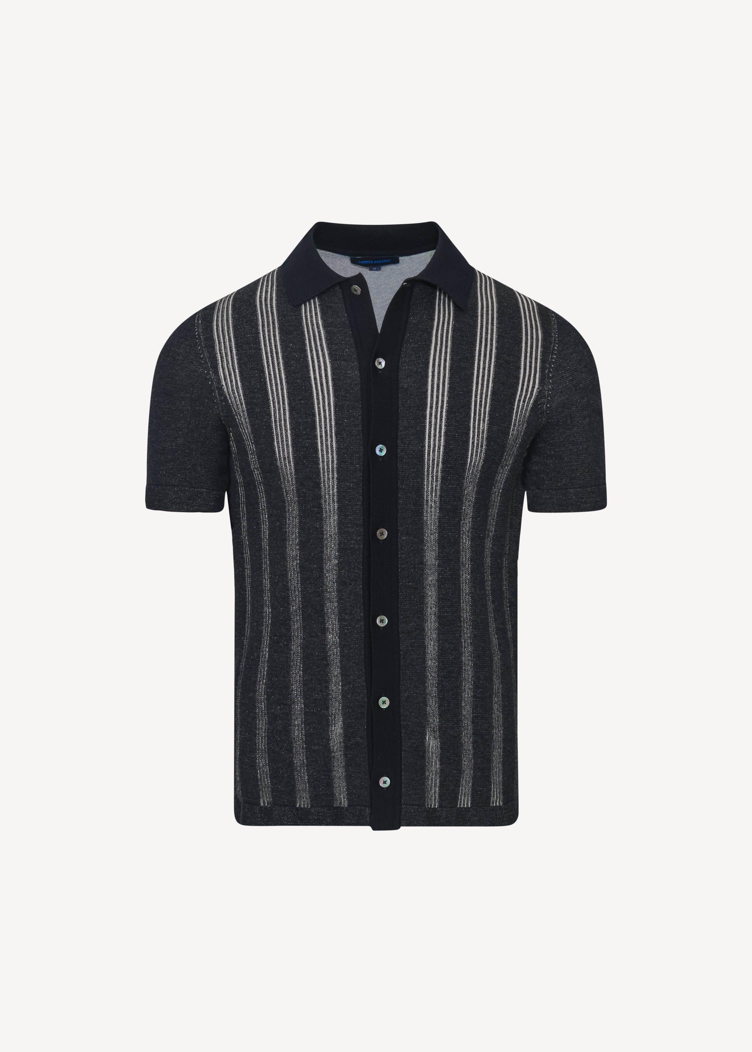 Cotton Textured Button Up Knit Shirt - PATRICK ASSARAF