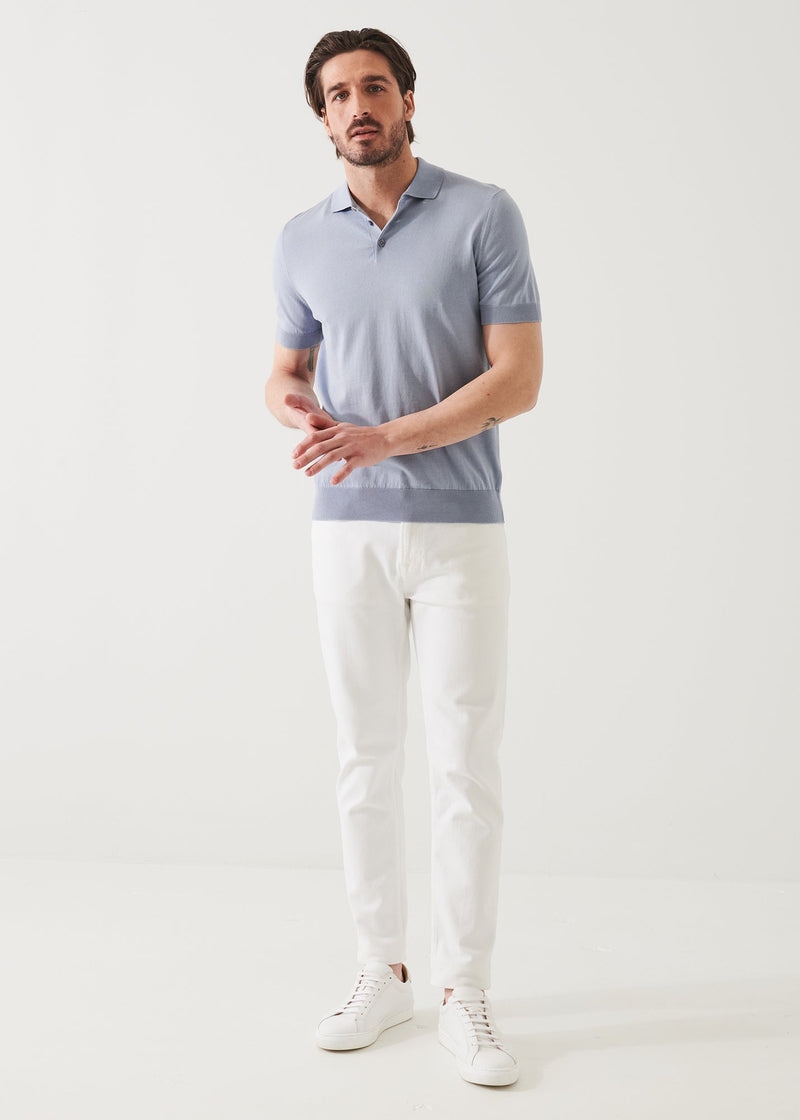 Mercerized Cotton Button Polo