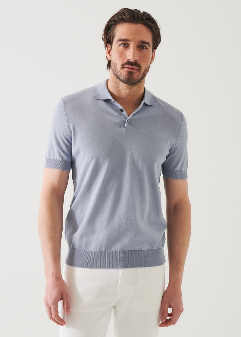 Mercerized Cotton Button Polo