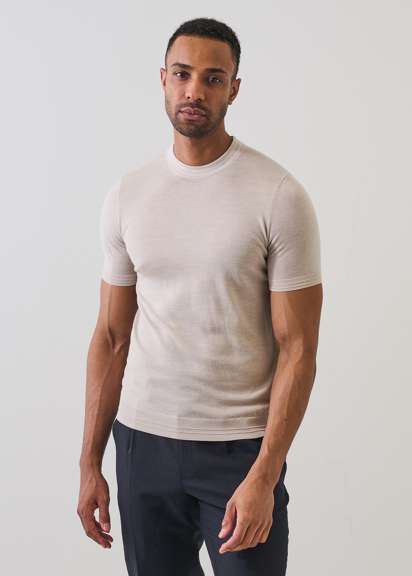 Merino Silk Tipped Crewneck Sweater - PATRICK ASSARAF