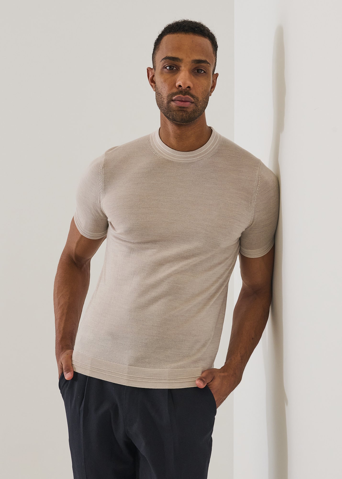 Merino Silk Tipped Crewneck Sweater - PATRICK ASSARAF