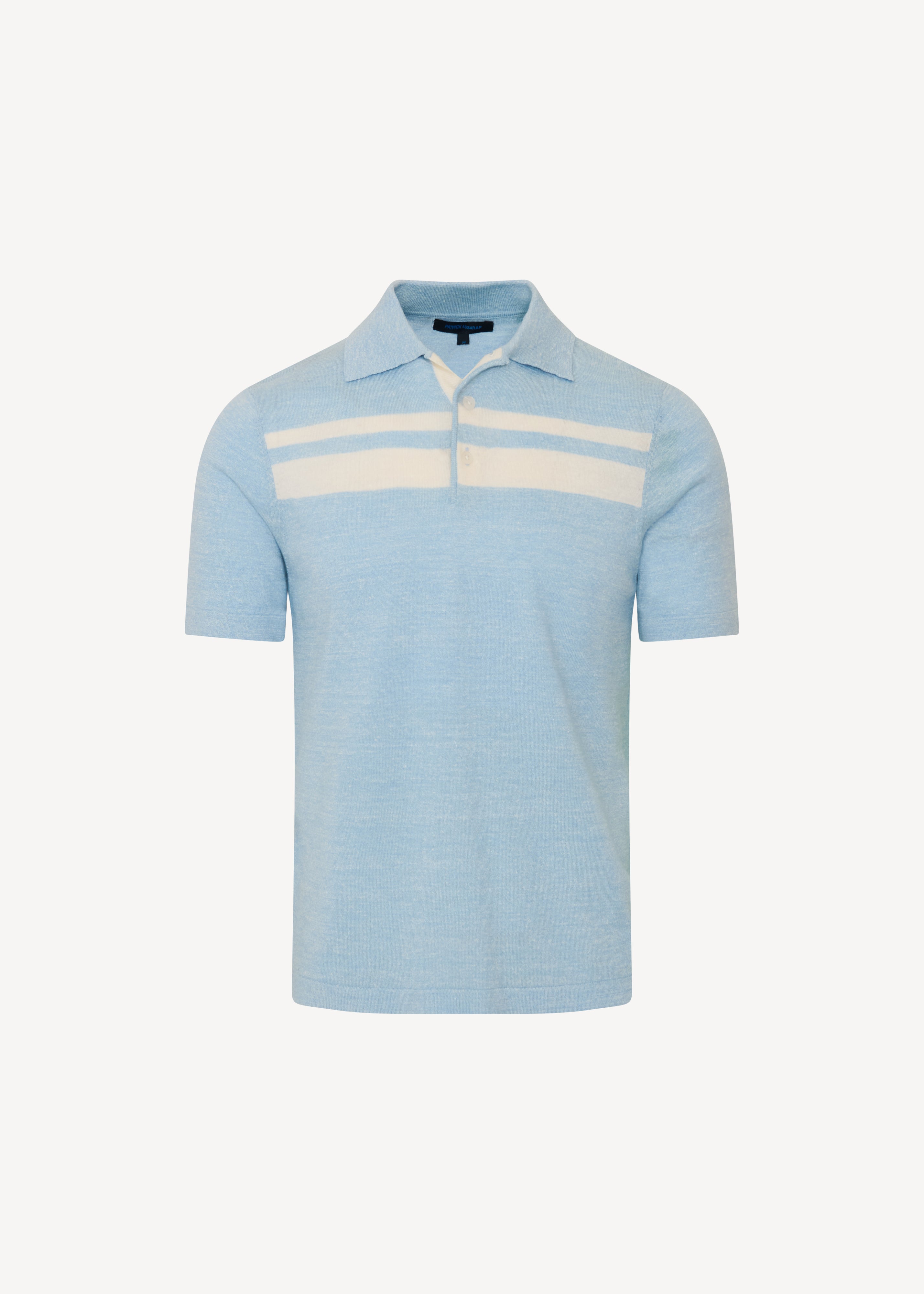 Merino Linen Striped Polo - PATRICK ASSARAF