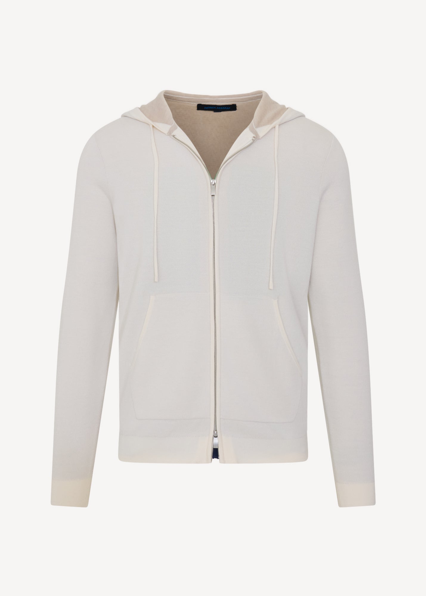 Double Face Merino Wool-Silk Full Zip Hoodie