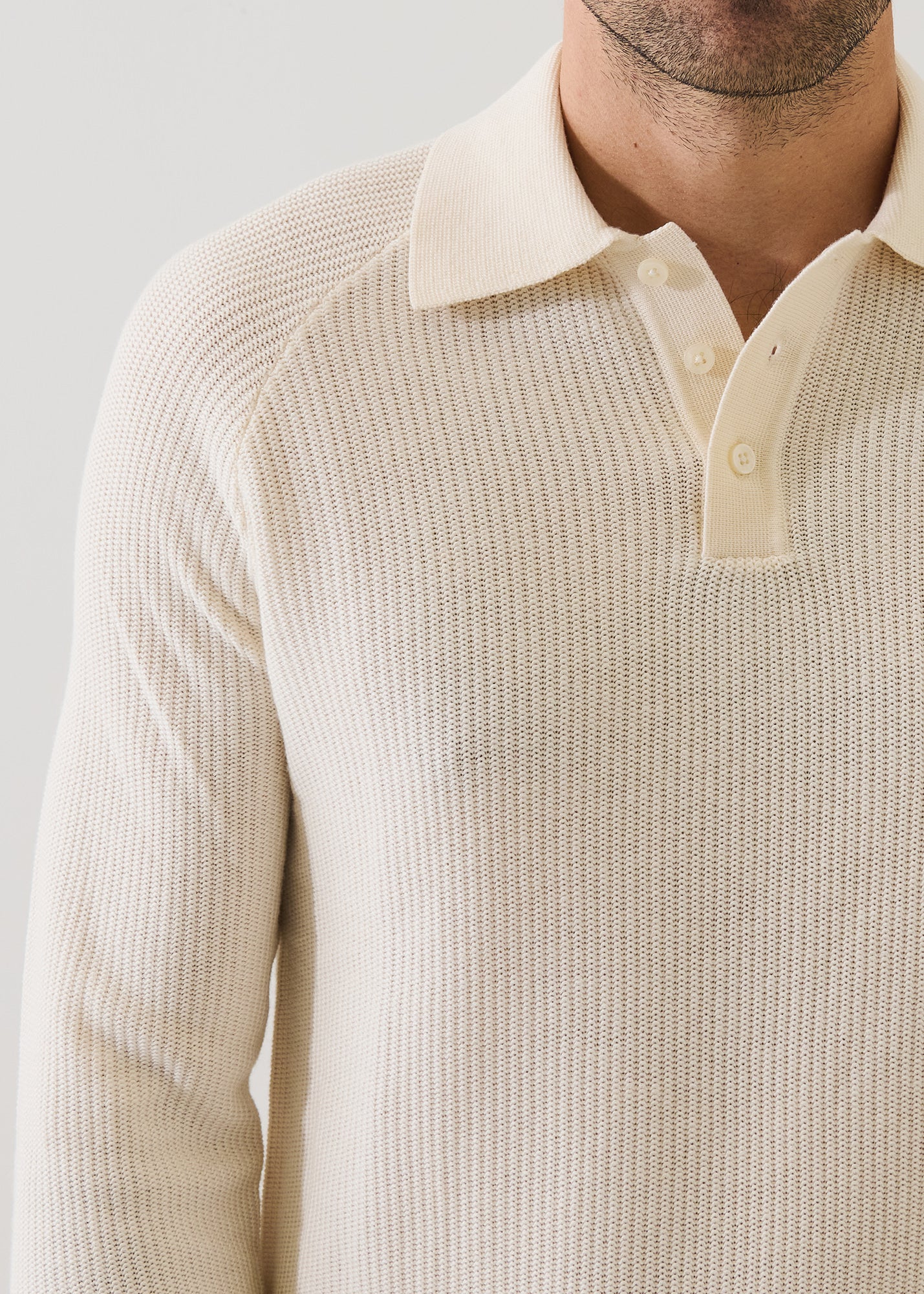 Cotton Blend Wide Rib Polo