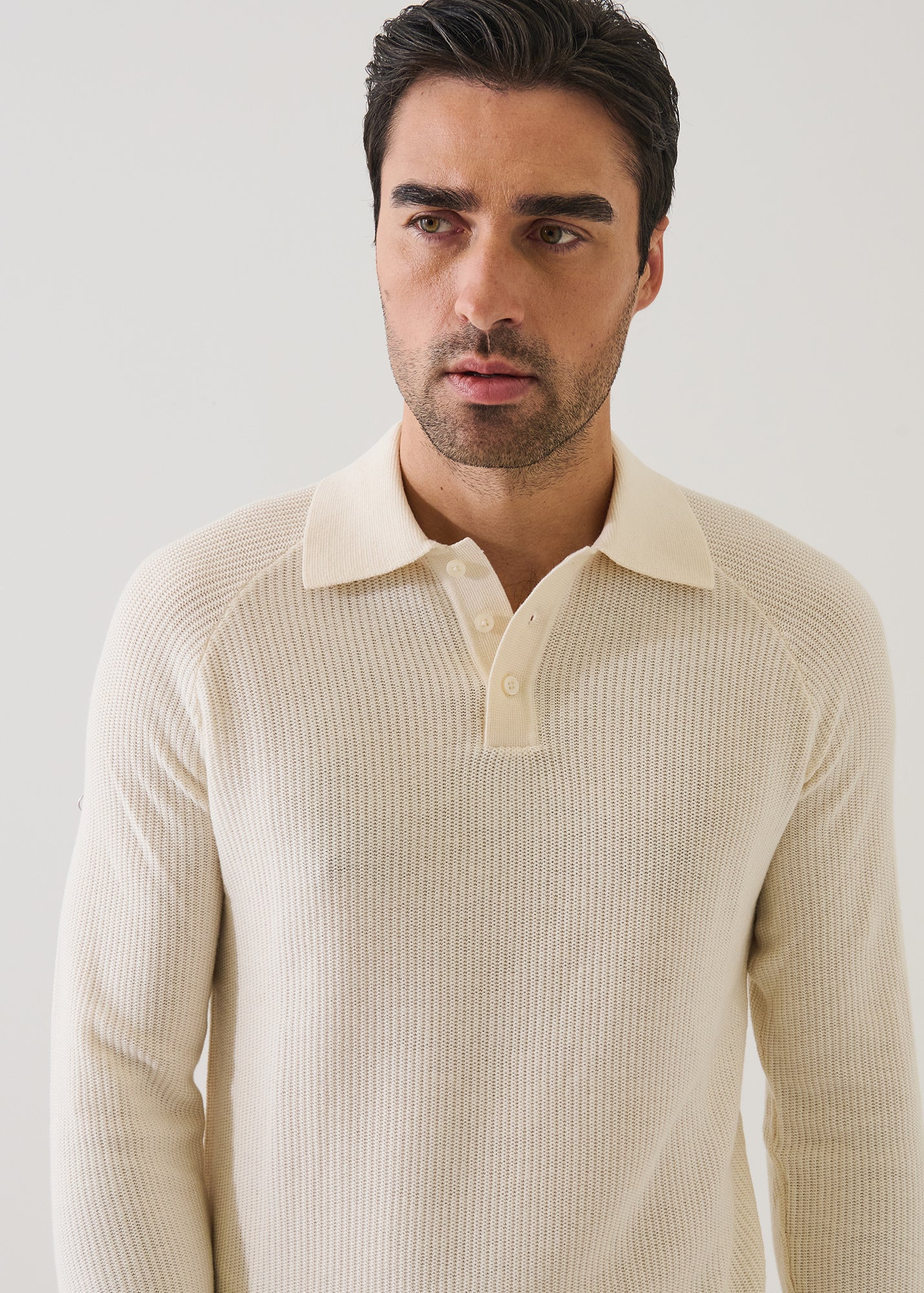 Cotton Blend Wide Rib Polo