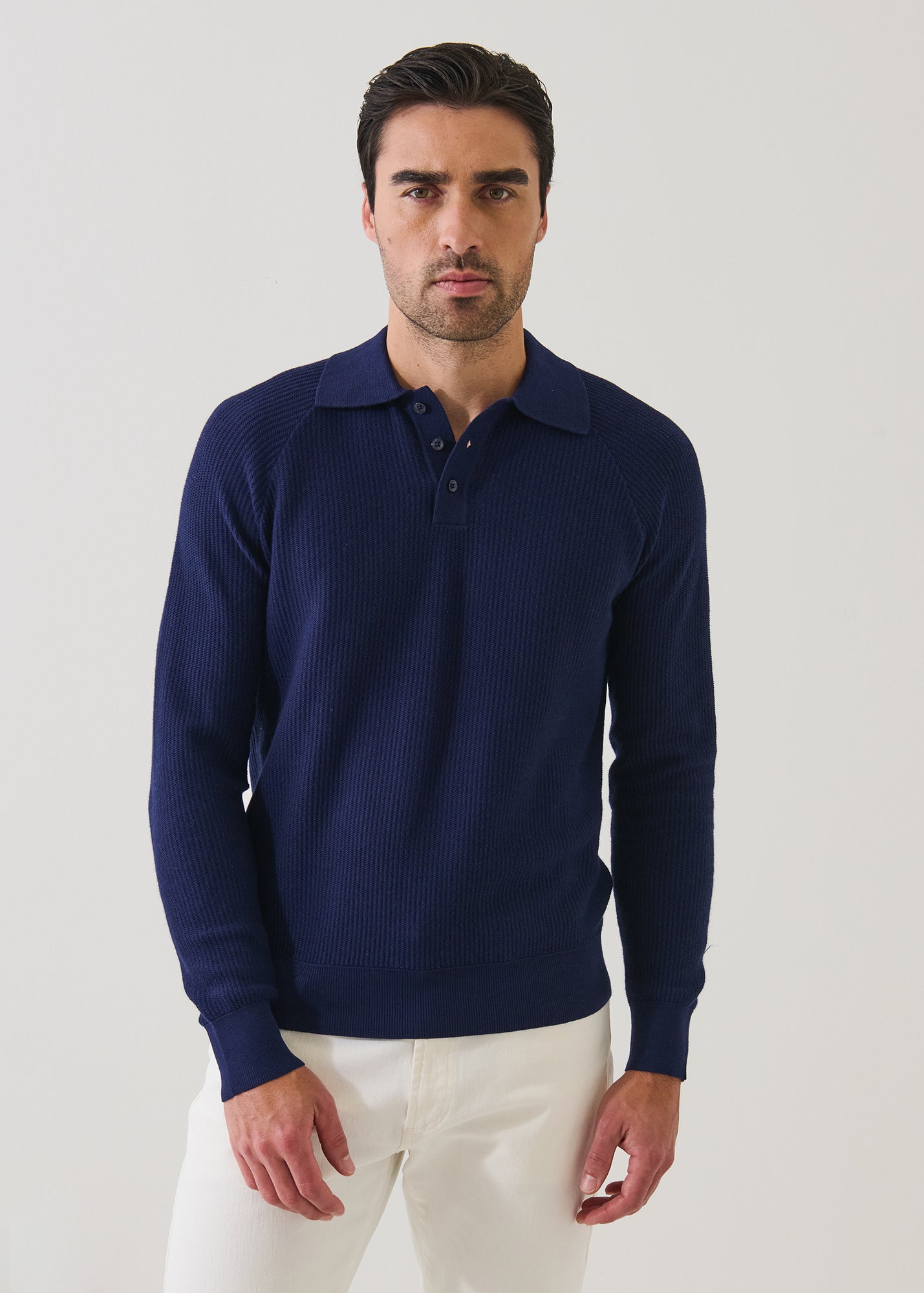 Cotton Blend Wide Rib Polo