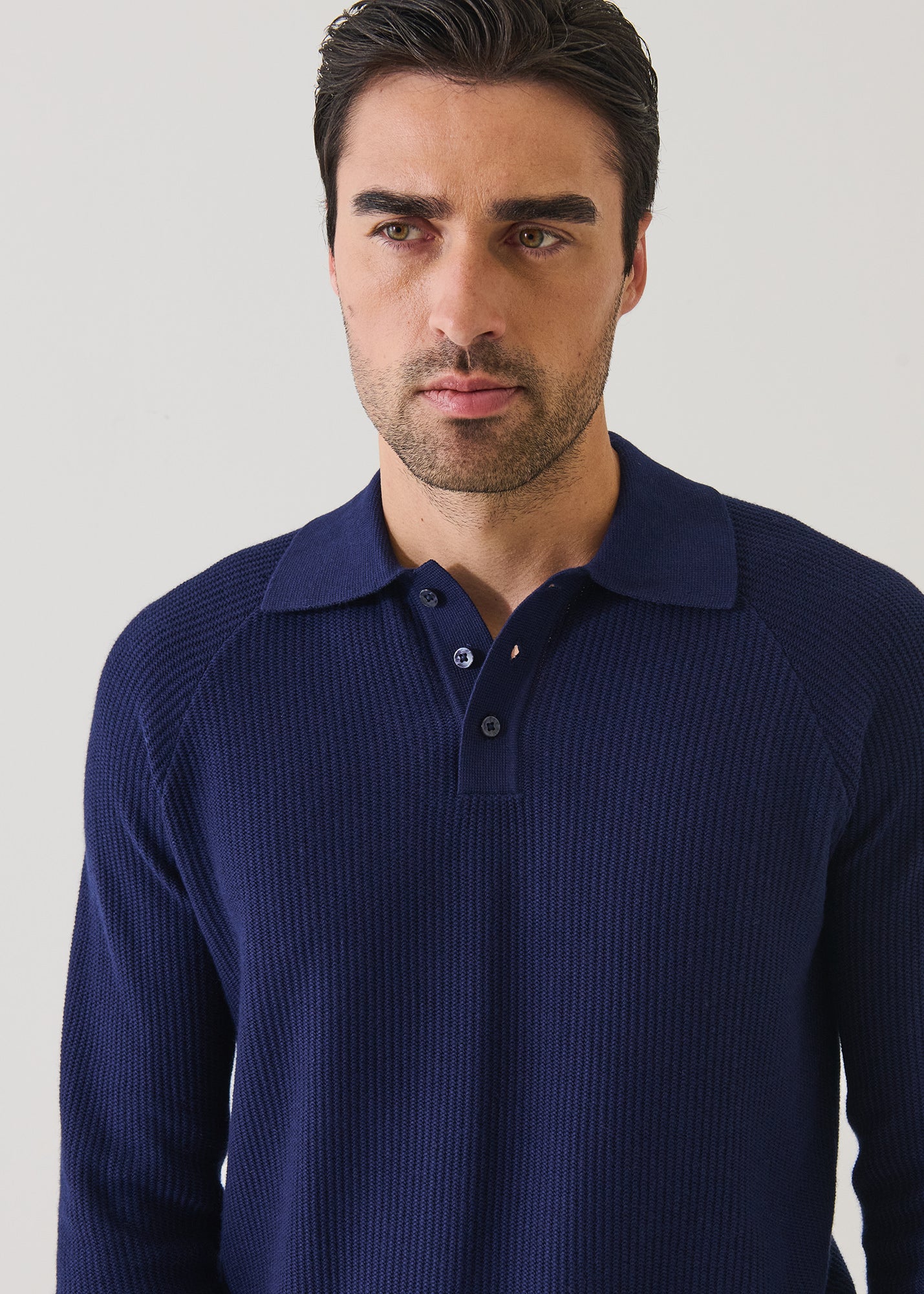 Cotton Blend Wide Rib Polo