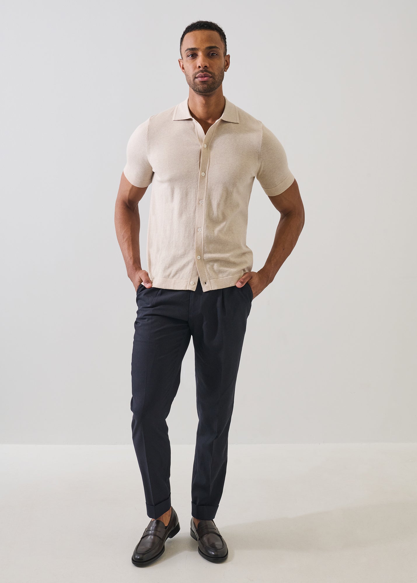 Cotton-Silk Blend  Knit Shirt - PATRICK ASSARAF