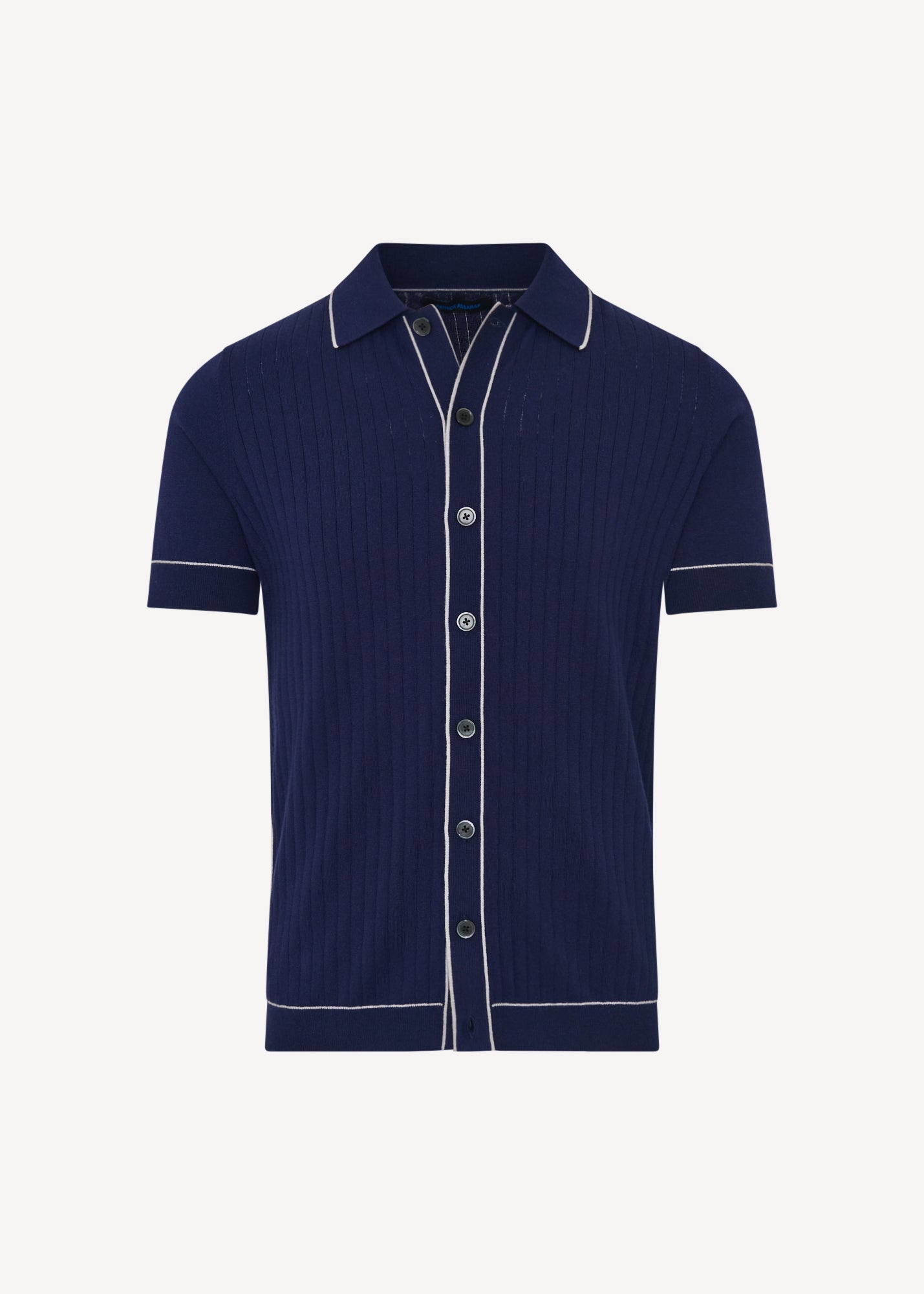 Cotton-Silk Tipped Short Sleeve Knit Shirt - PATRICK ASSARAF