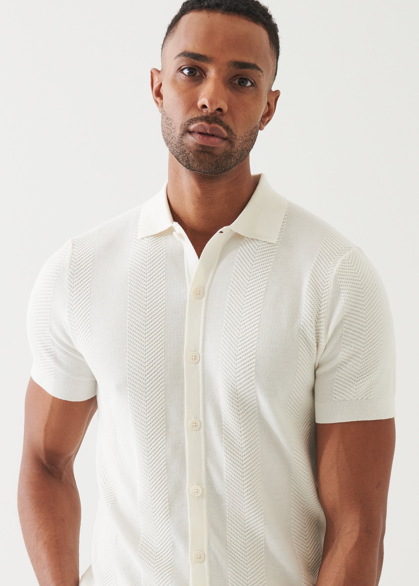 Cotton Cashmere Blend Knit Shirt