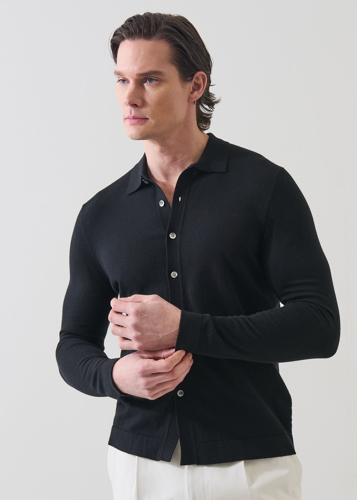 Cotton Cashmere Knit Shirt - PATRICK ASSARAF