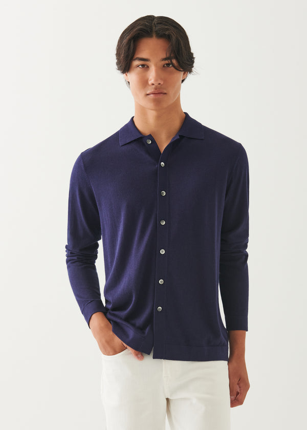 Cotton Cashmere Button Front Shirt