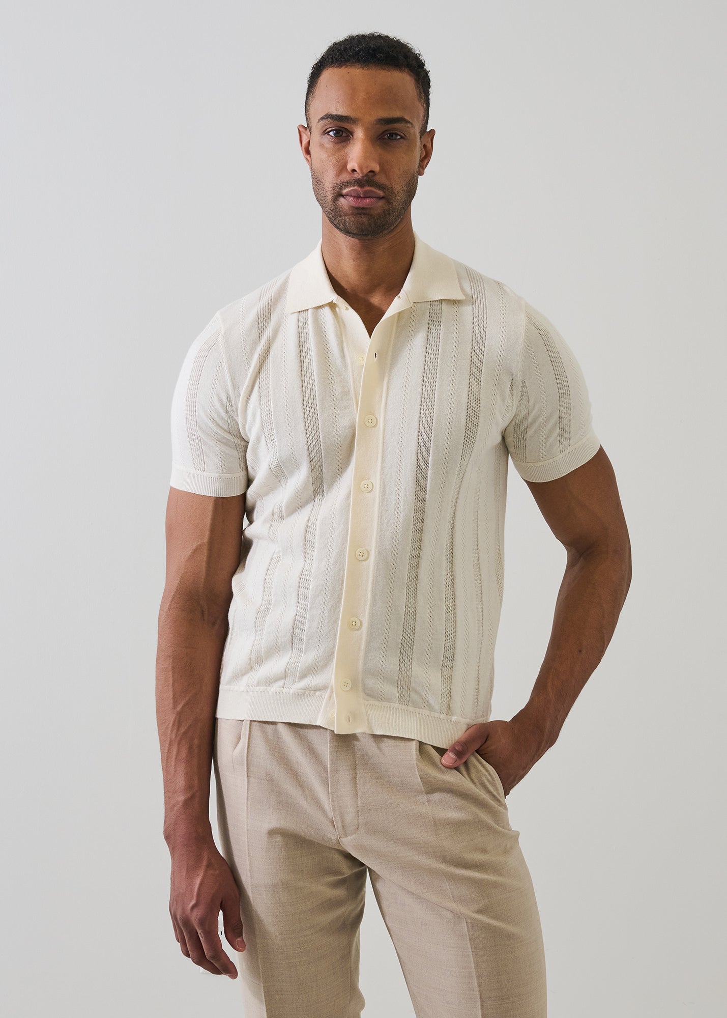 Cotton Cashmere  Knit Shirt - PATRICK ASSARAF