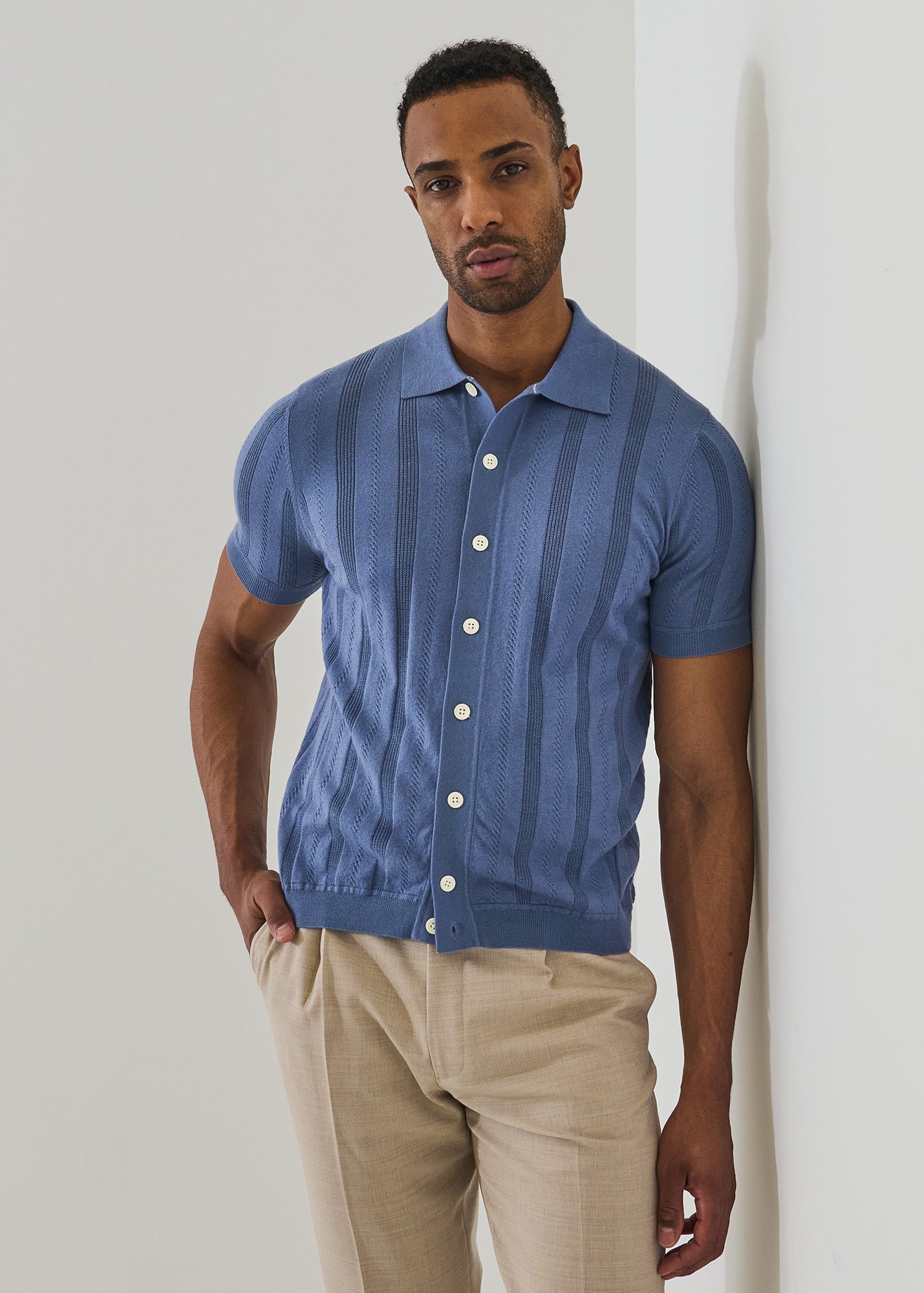 Cotton Cashmere  Knit Shirt - PATRICK ASSARAF