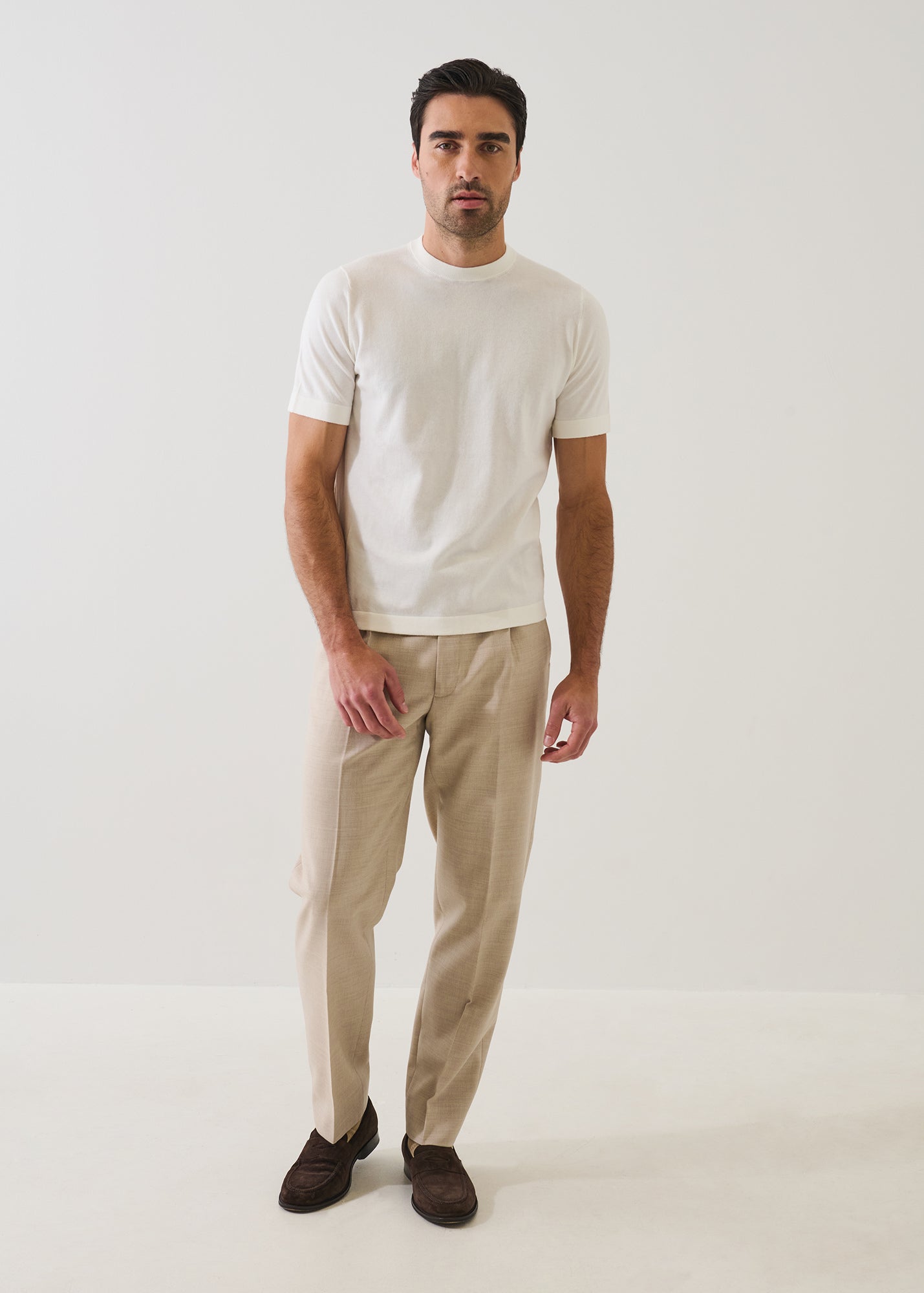 Cotton Blend Short Sleeve Crewneck