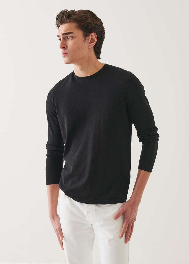 Cotton Cupro Crewneck