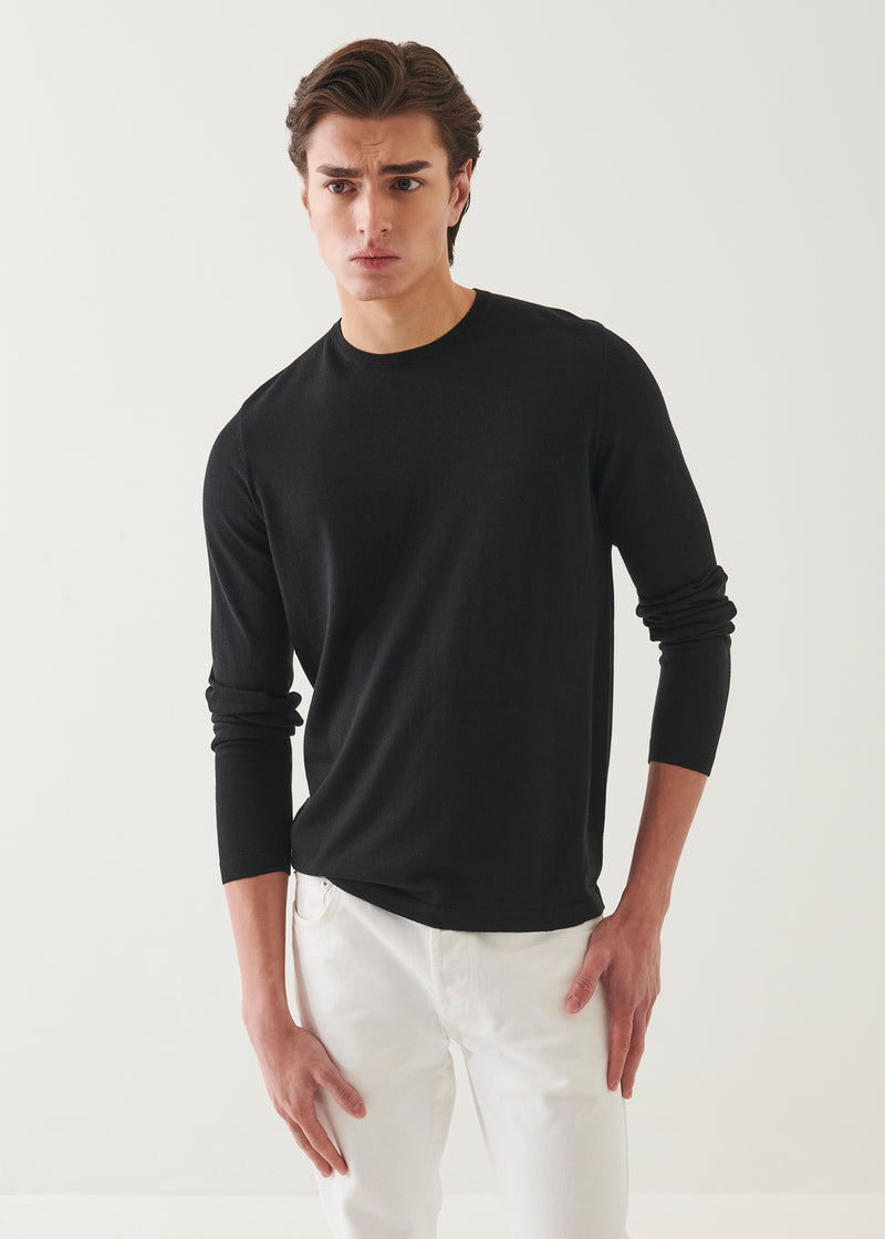 Cotton Cupro Crewneck