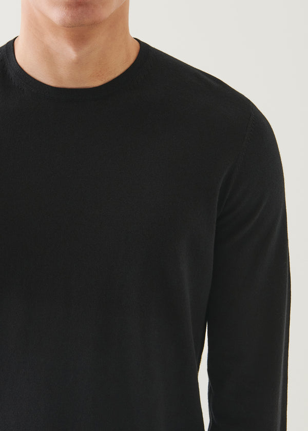 Cotton Cupro Crewneck