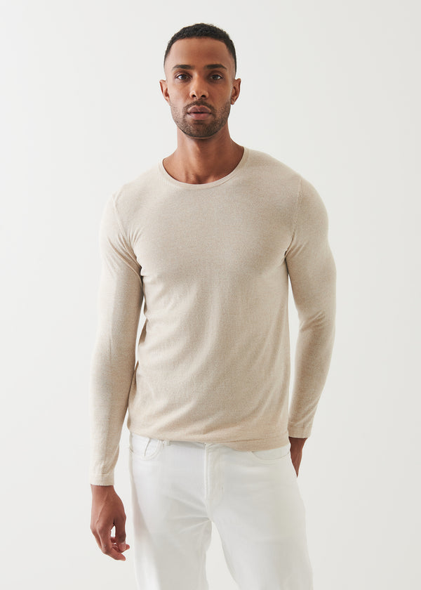 Cotton Cupro Crewneck