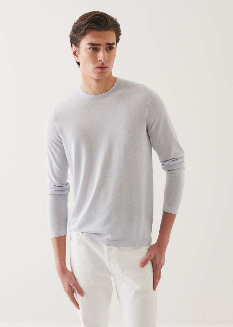 Cotton Cupro Crewneck